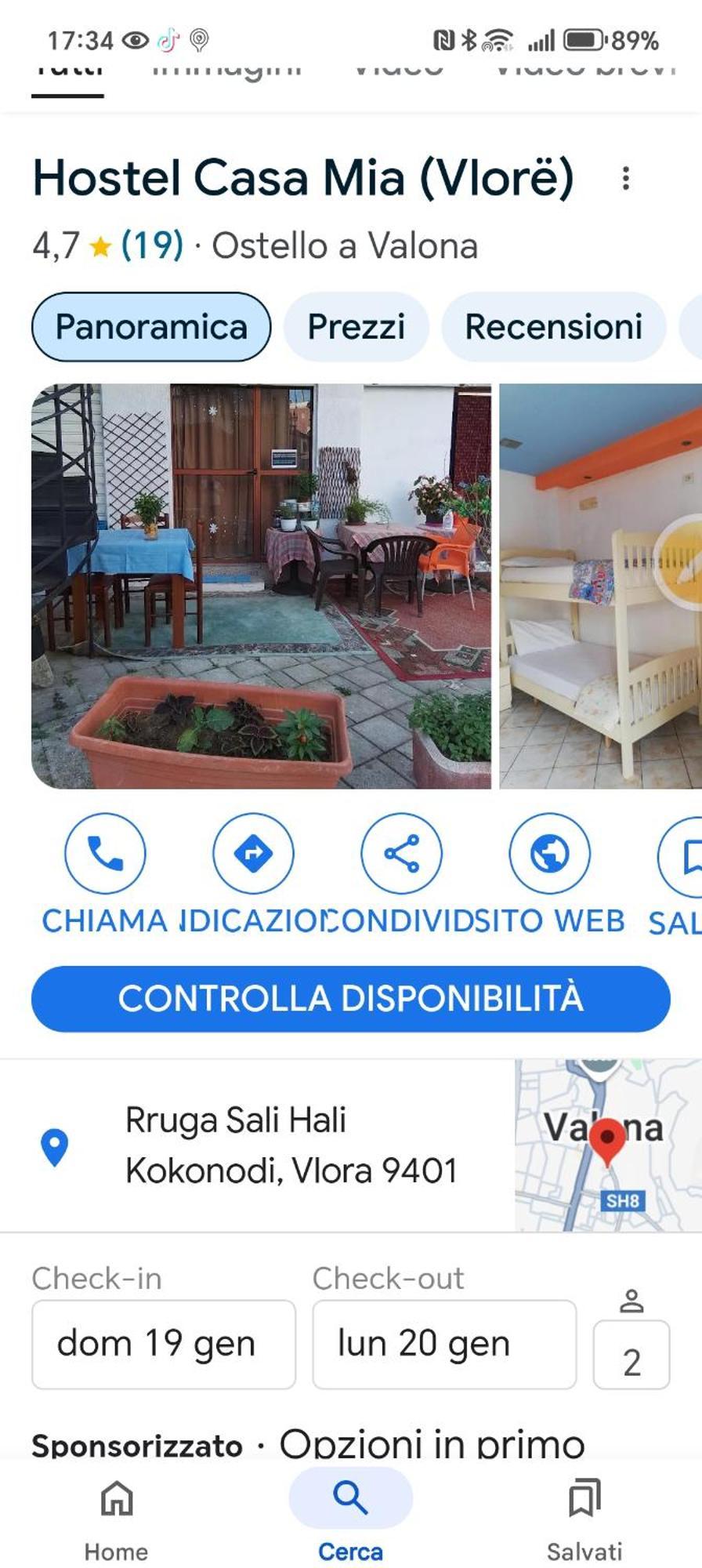 Hostel Casa Mia Vlorë Zimmer foto